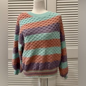 Hayden Pastel Striped Women's Sweater